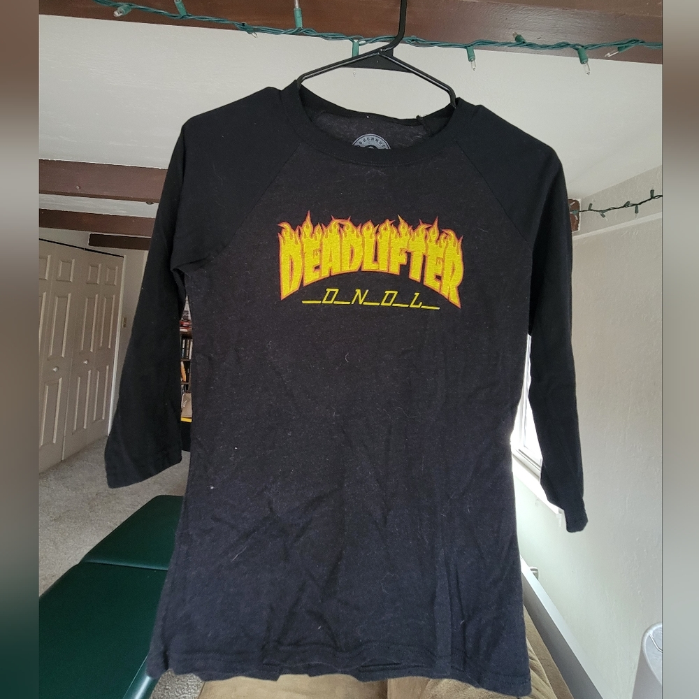 Doughnuts & Deadlifts Deadlifter Baseball Tee
